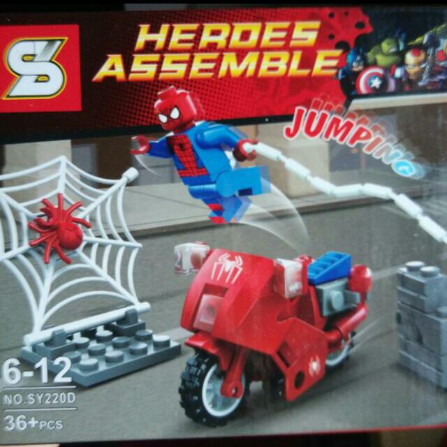 SY spiderman bootleg lego set, Hobbies & Toys, Toys & Games on Carousell