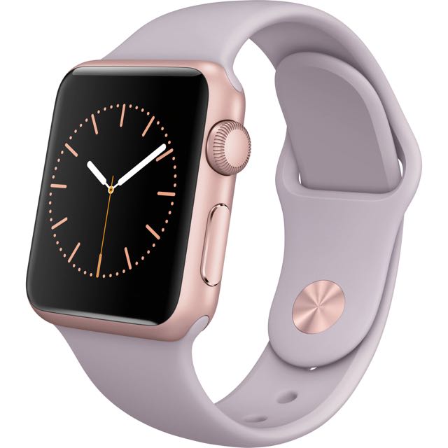 Gold apple watch with white band outlet