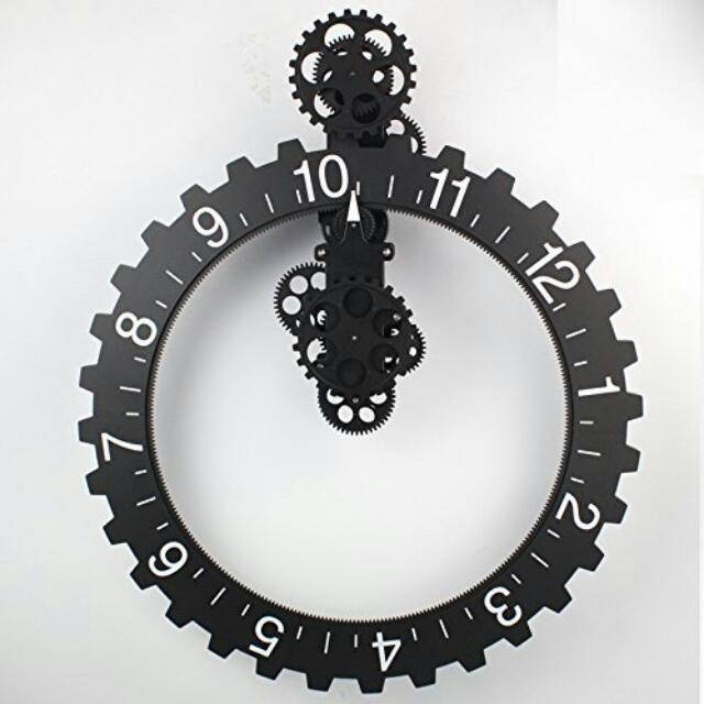 Invotis Big Hour Gear Wall Clock, Furniture & Home Living, Home Decor