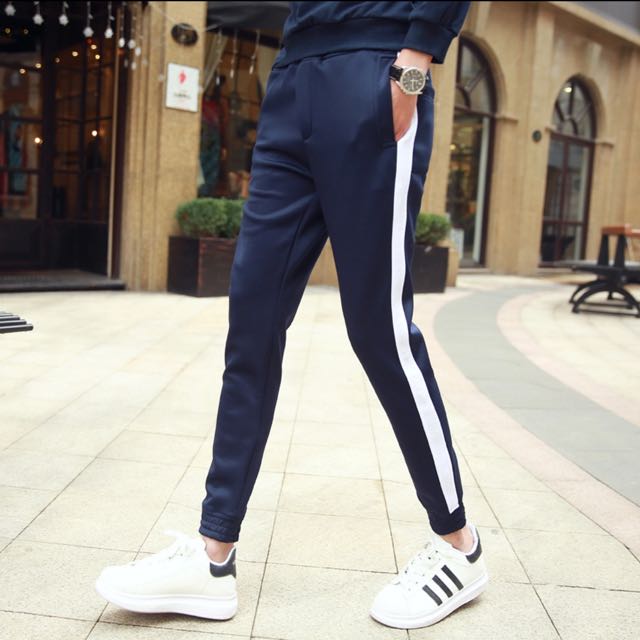 striped jogger pants mens