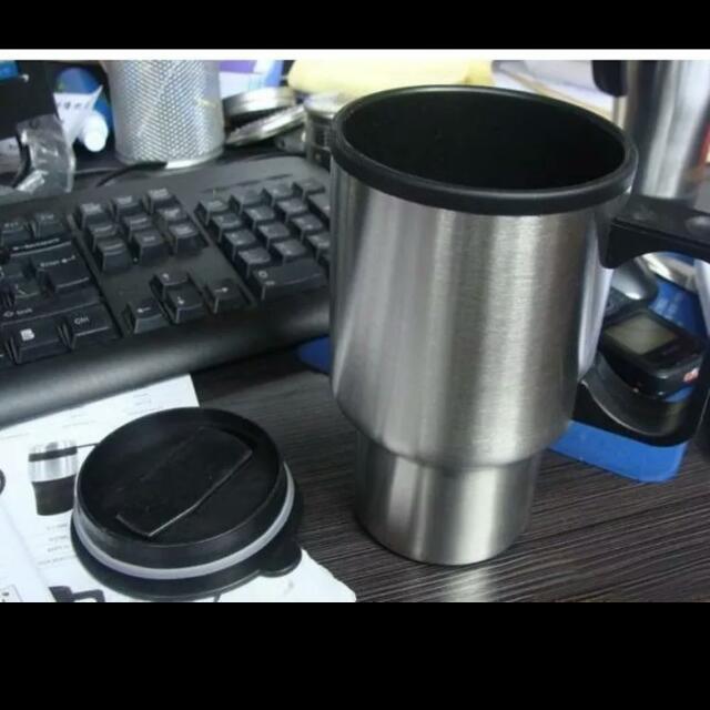 Stainless Steel 12v Car Auto Adapter Heated Travel Mug Thermos Heating Cup Sports On Carousell