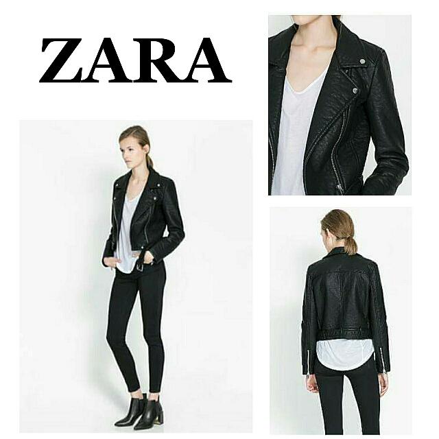 zara faux leather biker jacket