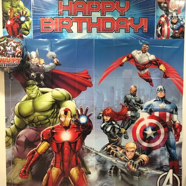 Avengers Scene Setter For Bday Party Babies Kids On Carousell