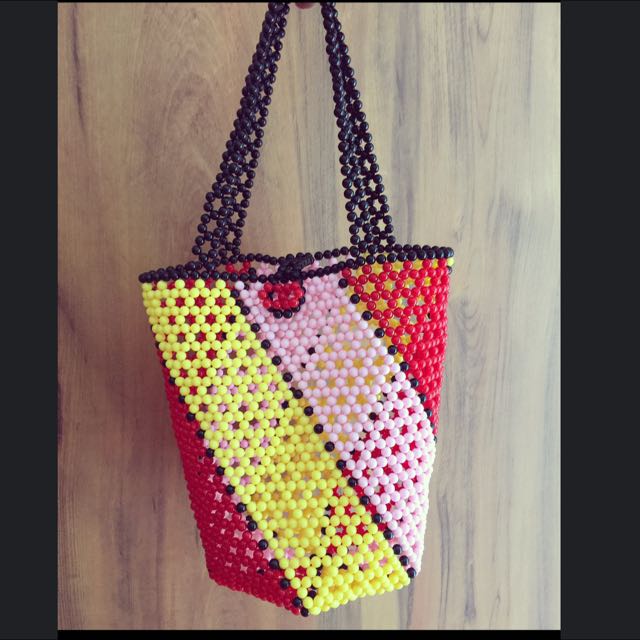 Handmade Bead Bag Design Craft On Carousell