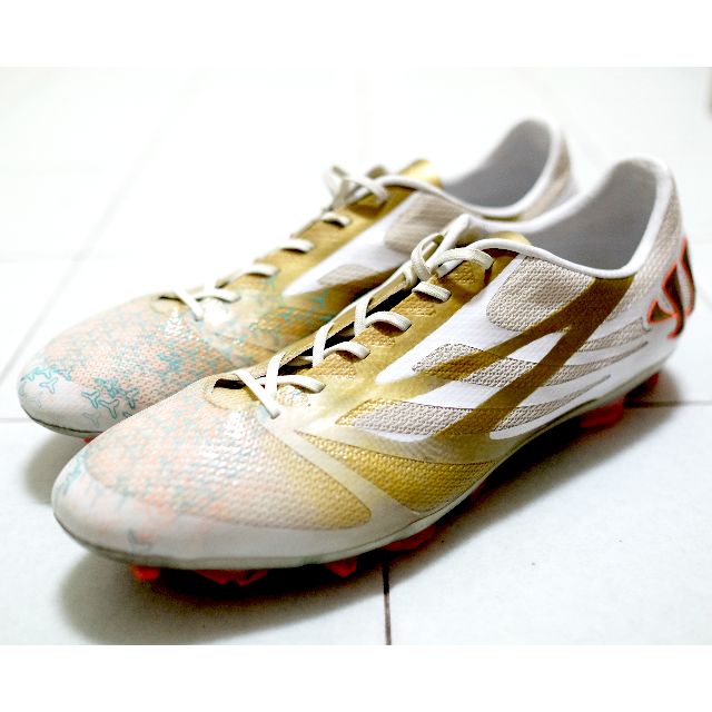 Gold and hotsell white football boots