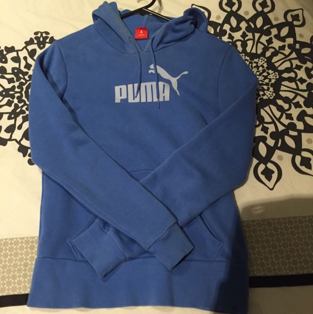 blue puma hoodie womens