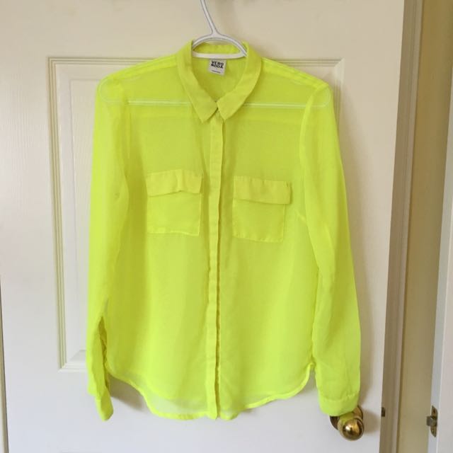 yellow women's dress shirt