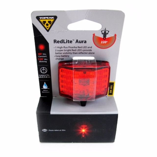 Topeak redlite aura rear light clearance