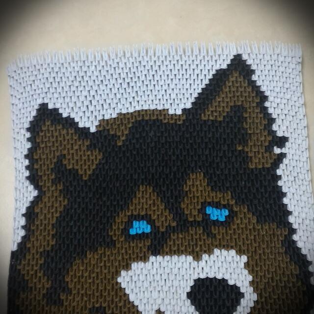 3d Origami Wolf Painting Design Craft On Carousell