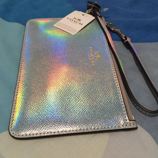 Coach hologram wristlet best sale