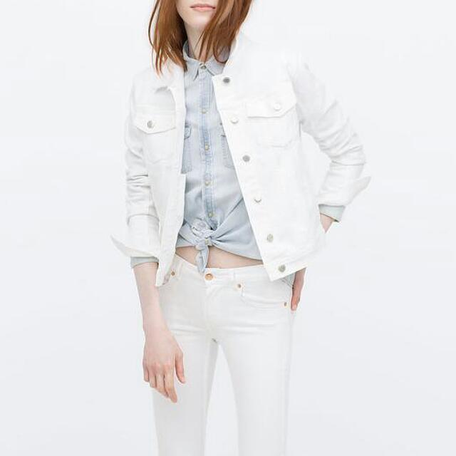 zara white jean jacket