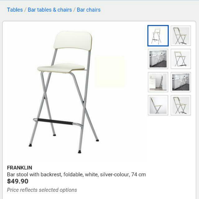 Franklin High Chair Bar Stool Ikea White Furniture On Carou Photo
