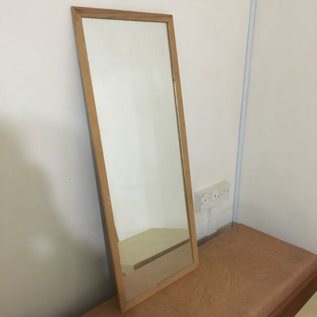 Ikea Mirror With Beech Frame, Furniture & Home Living, Home Decor