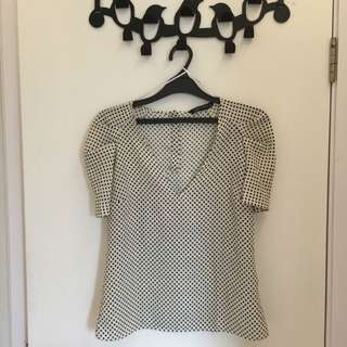 Zara Atasan Polkadot Size M