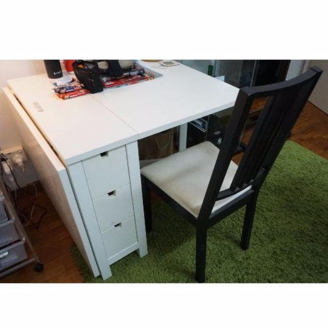 Folded Study Desk (IKEA), Furniture & Home Living, Furniture, Tables