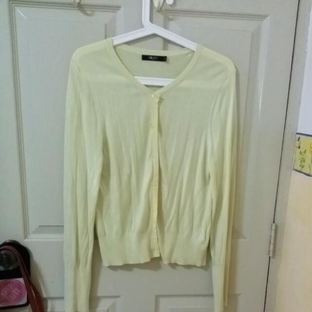 lemon yellow sweater