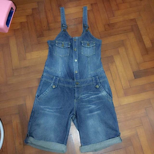 topshop jean jumpsuit