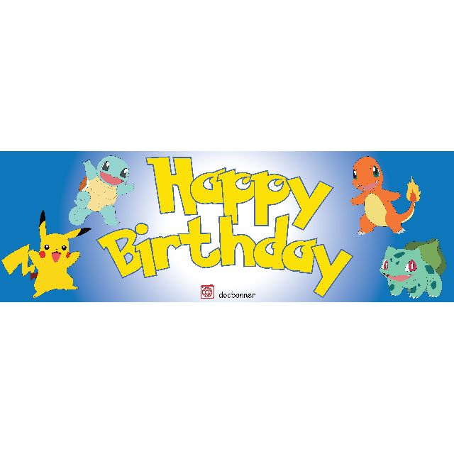 1 Pokémon Letters Chain Birthday Garland Pikachu Garland Birthday Banner