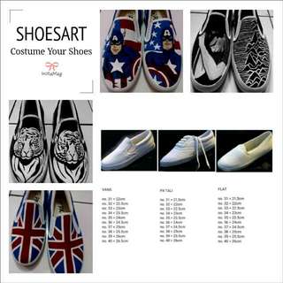 Costume Sepatu LUKIS Shoes Art