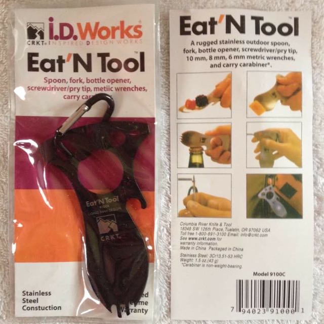 7 in 1 Eat n' Tool 💖 (Category: Bakeware) located in San Mateo. Submitted by adventure.gear.ph (Listing ID 61619802, Image 3). Description: ❤️Features multifunctional design: - spoon - fork - bottle opener - screwdriver - pry tip - metric wrenches - carabiner Suitable for various of outdoor activities Made of top grade stainless steel, very durable to use Compact and lightweight, easy to carry.