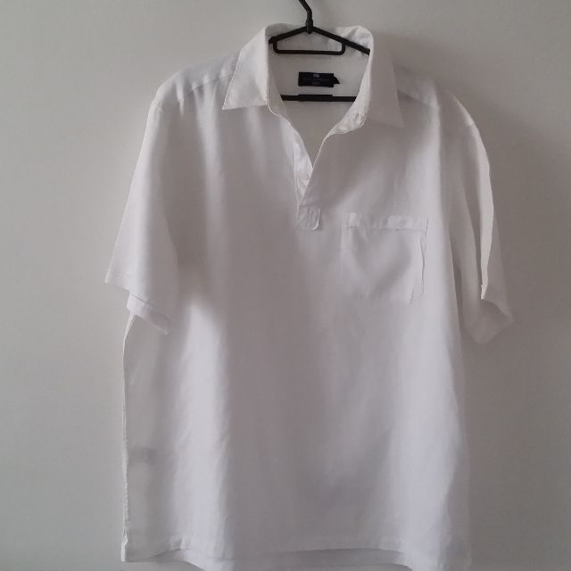 Blue Harbour by Marks Spencer Pure Linen White Short Sleeve Shirt For Men