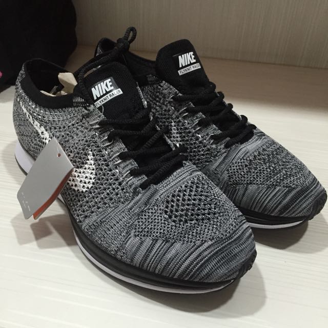 instock Nike Flyknit Racer Oreo Men s Fashion Footwear Sneakers on Carousell