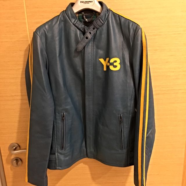 Adidas y3 leather jacket sales