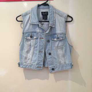 Bardot Denim Crop Vest