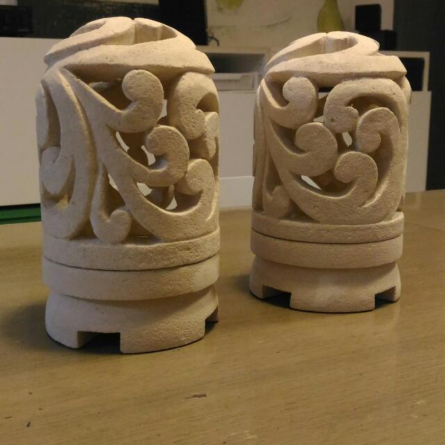Limestone hotsell candle holders