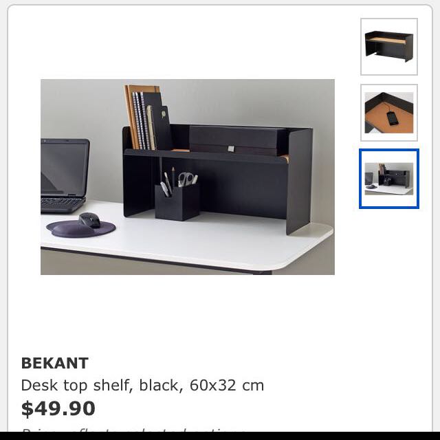 IKEA BEKANT Desk Top Shelf, Furniture & Home Living, Furniture
