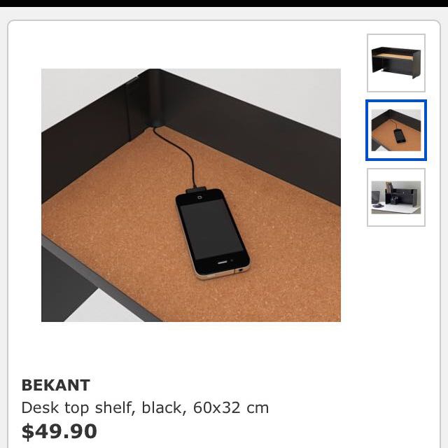 IKEA BEKANT Desk Top Shelf, Furniture & Home Living, Furniture