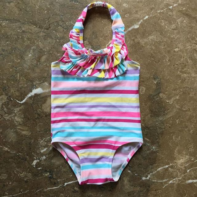old navy striped swimsuit