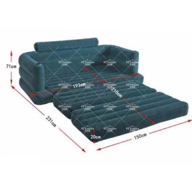 FREE SHIPPING INTEX Inflatable Double Pull Out Sofa Bed Airbed