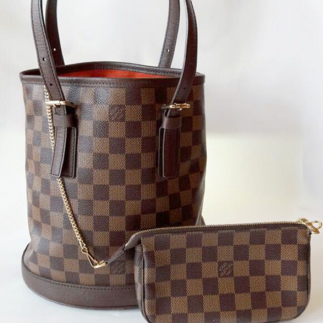 Louis Vuitton, Bags, Preowned Authentic Louis Vuitton Damier Marais  Bucket Shoulder Bag N4224 Lv