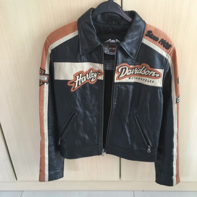 Vintage womens harley davidson leather jacket sale