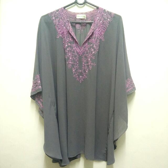 PL) Chiffon Kaftan Blouse, Women's 