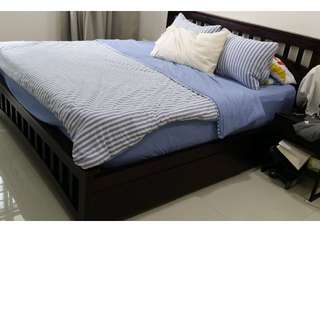 - SOLD - Pre-loved solid wood bed frame