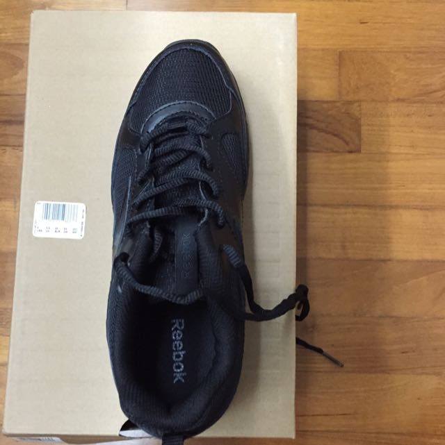 Reebok school shoes black sale velcro
