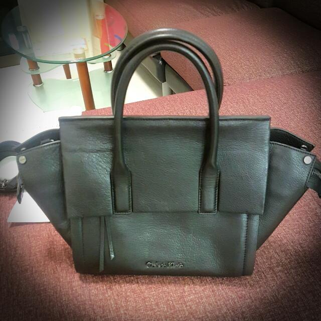 calvin klein black satchel