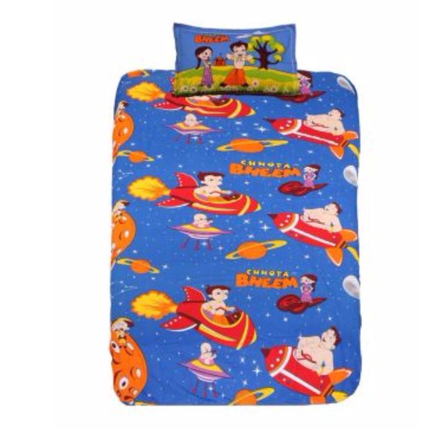 Chhota Bheem Single Bed Sheet Blue GGLDT CB04A Babies Kids
