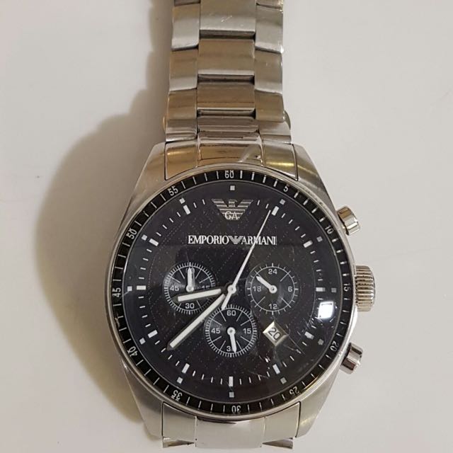 emporio armani classic stainless steel watch