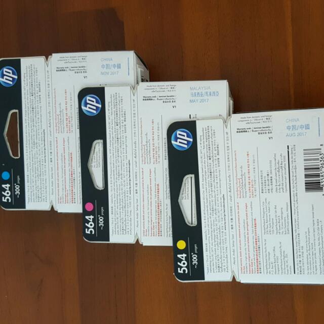 Set Of Black And Colored Printer Cartridges For Sale Code 564
