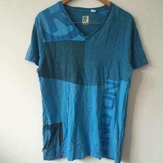 Blue Industrie Tee Size M 100% Cotton