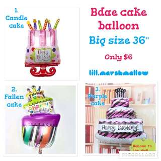 Instock Big Size Birthday Cake Balloon