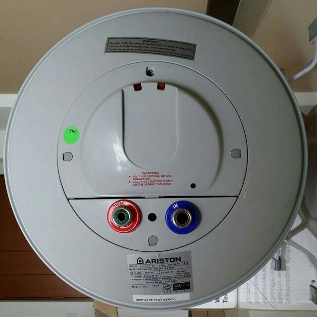 ARISTON 25LTR STORAGE WATER HEATER Model No. : INOX AA-25, TV u0026 Home  Appliances, Water Heater u0026 Instant Showers on Carousell