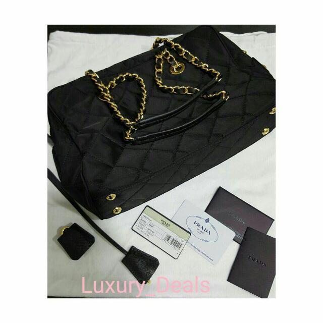 100 Authentic Prada BL0903 Tedstone Imluntu Quilted Chain Bag Instock Luxury on Carousell