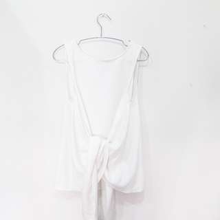 Ponytale White Ribbon Tanktop