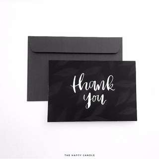 Brush Lettering Thank You Card (Leaves)