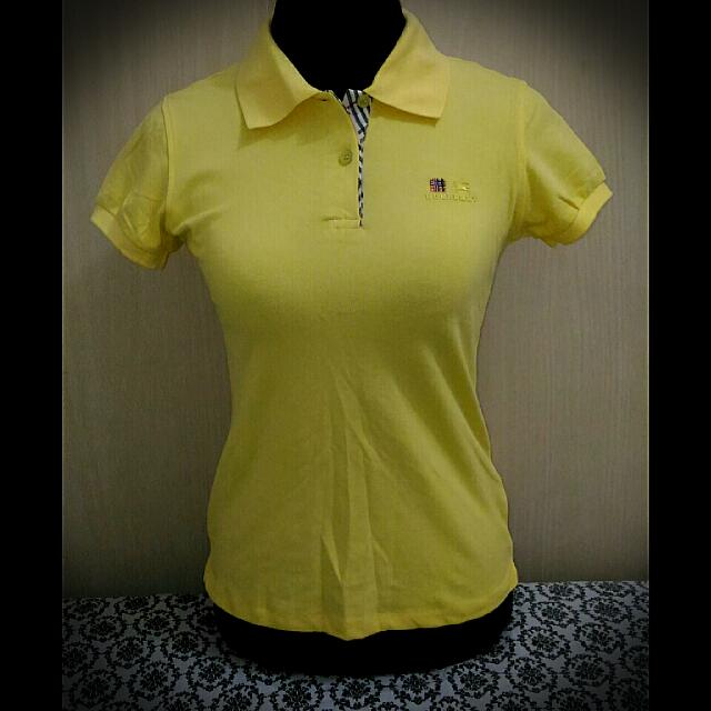 burberry polo shirt womens yellow