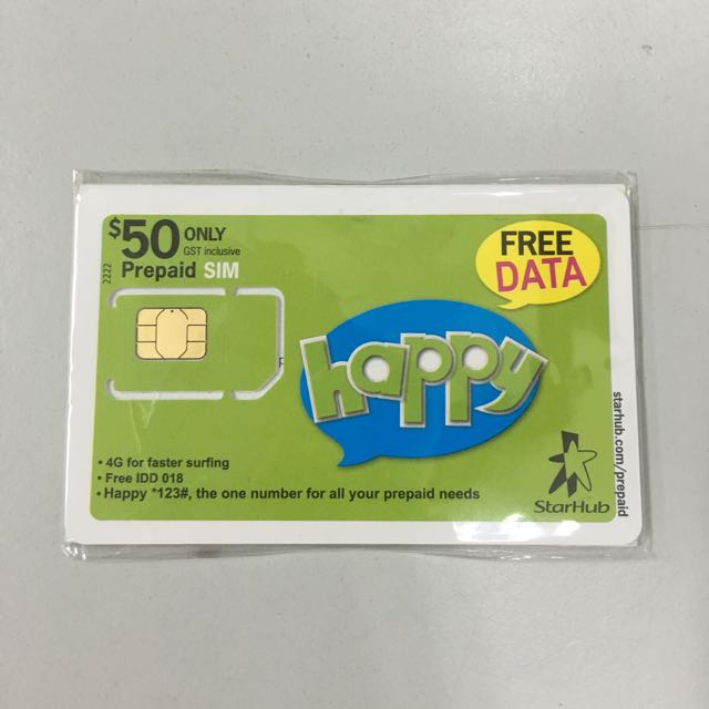Starhub Prepaid SIM Card Value 50 Everything Else On Carousell starhub-4g-prepaid-sim-card-free-40gb-on-sundays-mobile-phones
